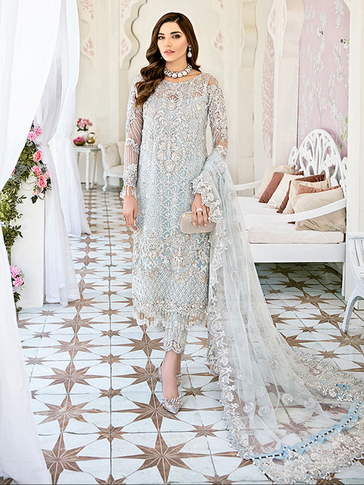 Avenir Embroidered Net 3-Piece Suit WS-01 Online Gulaal Avenir Embroidered Net 3-Piece Suit WS-01 Online Gulaal