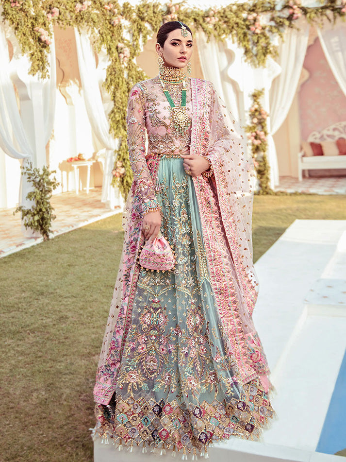Joli Embroidered Net 3-Piece Suit WS-03