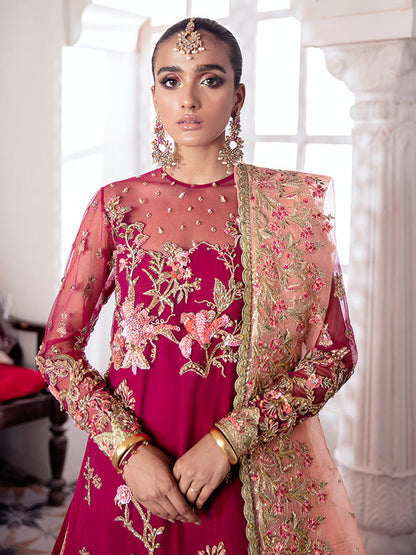 Chameli Embroidered Net 3-Piece Suit WS-10