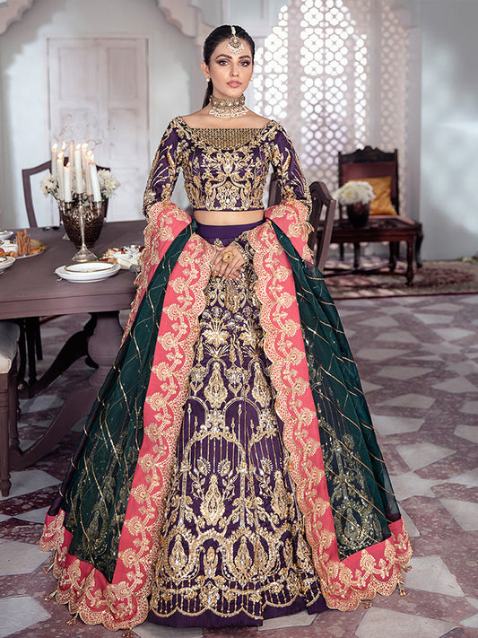 Kehkshan Embroidered Net 3-Piece Suit WS-14