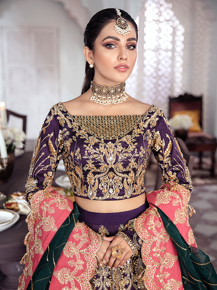 Kehkshan Embroidered Net 3-Piece Suit WS-14