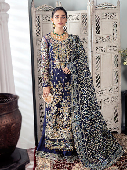 Qayinaat Embroidered Net 3-Piece Suit WS-16