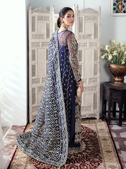 Qayinaat Embroidered Net 3-Piece Suit WS-16