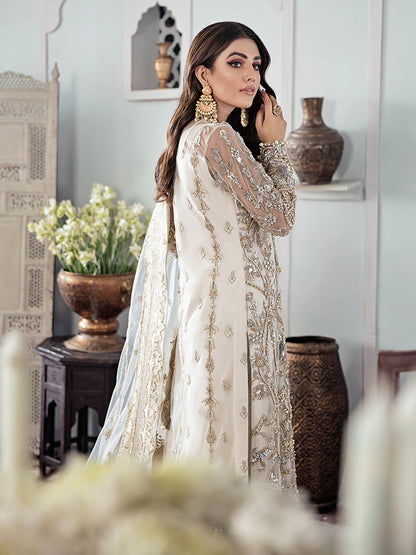 Mehr Embroidered Net 3-Piece Suit WS-19