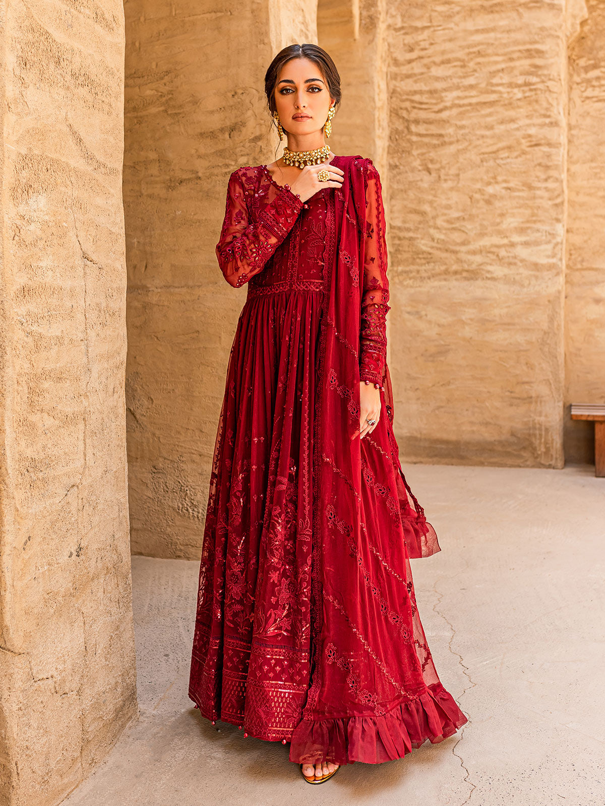 Zaariya 01 Embroidered Chiffon 2022 by Gulaal