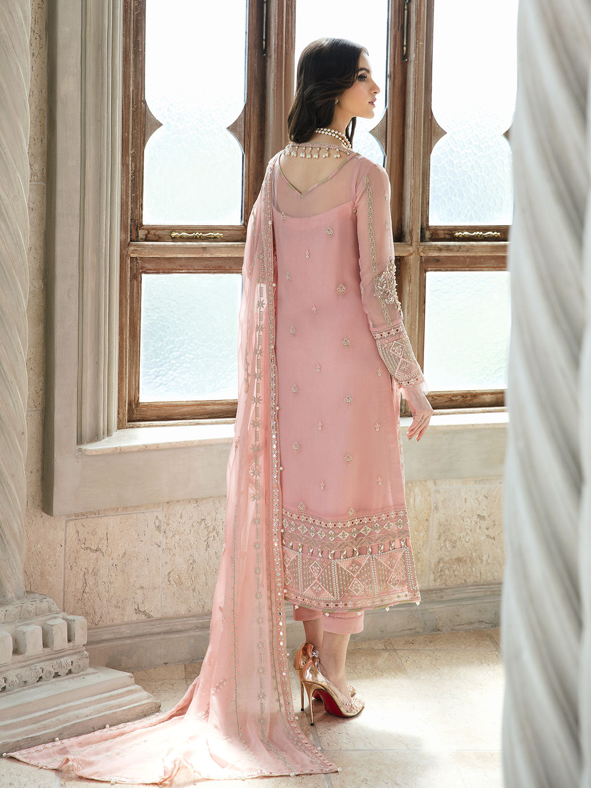 Isabella 01 Embroidered Chiffon Eid Collection by Gulaal