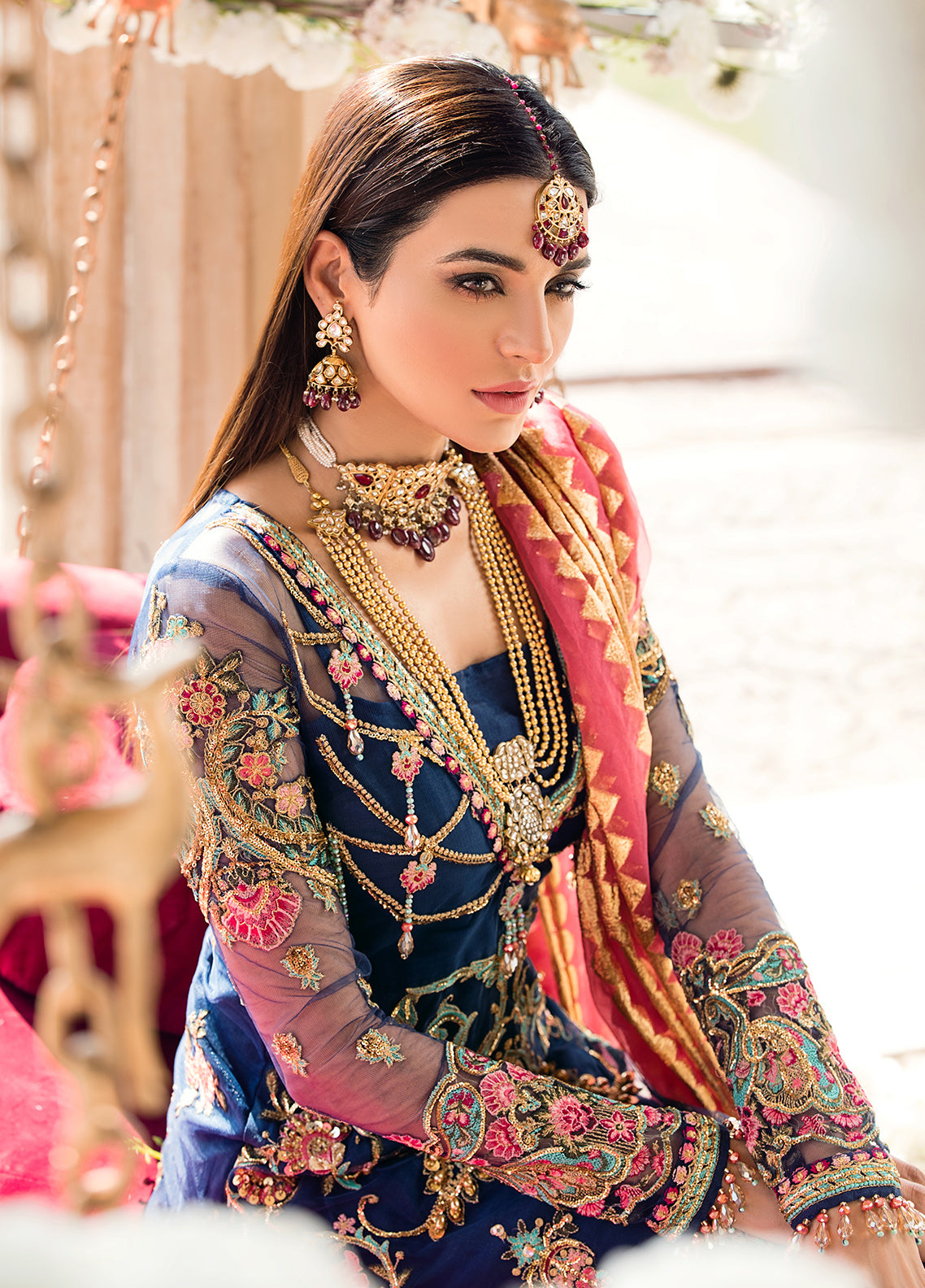 Gul Afshan Embroidered Net 3 Piece Suit GWF-01 - Zohra by Gulaal Wedding Collection