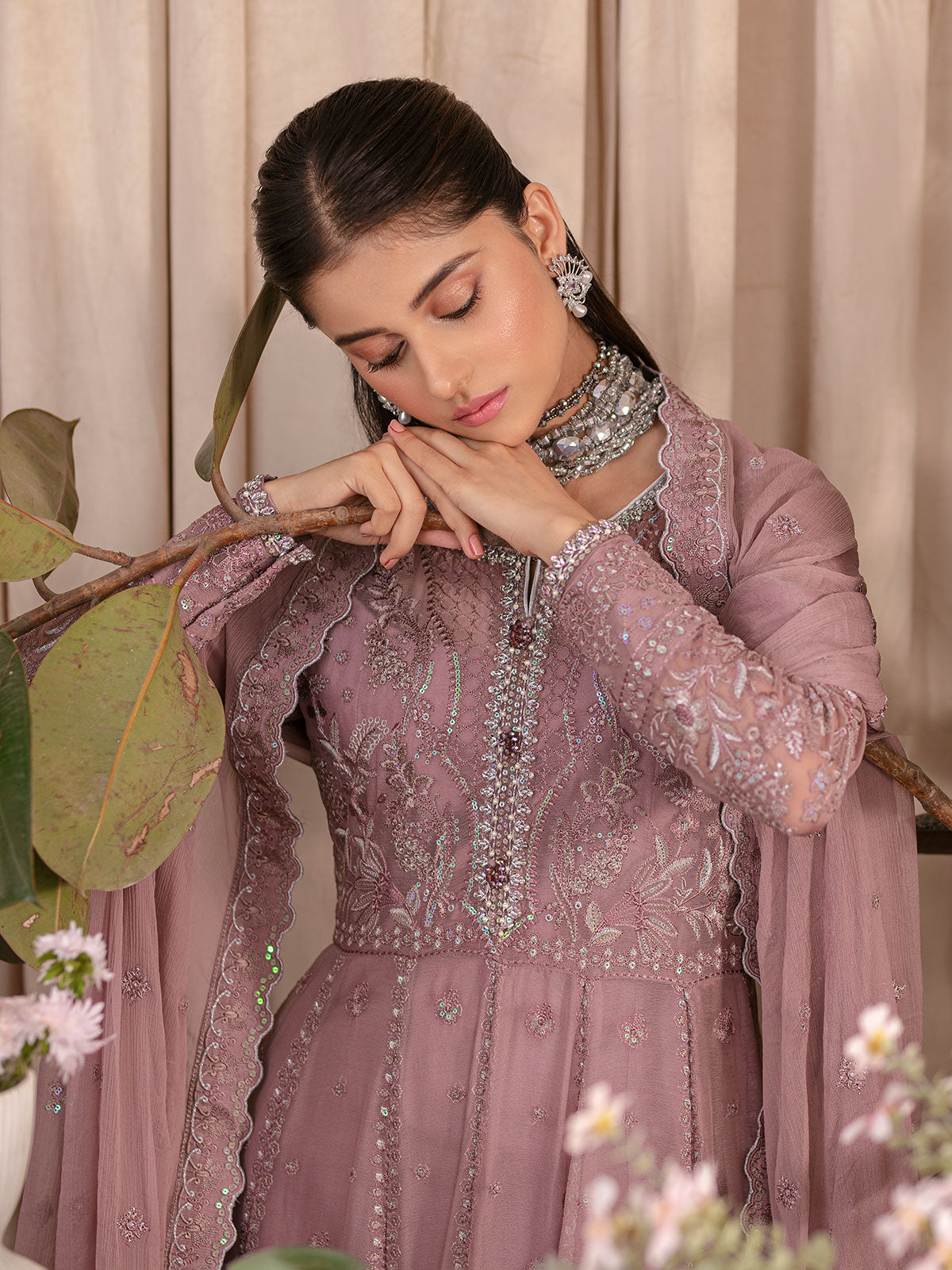 Ezrah UC-03 Embroidered Chiffon 2023 by Gulaal