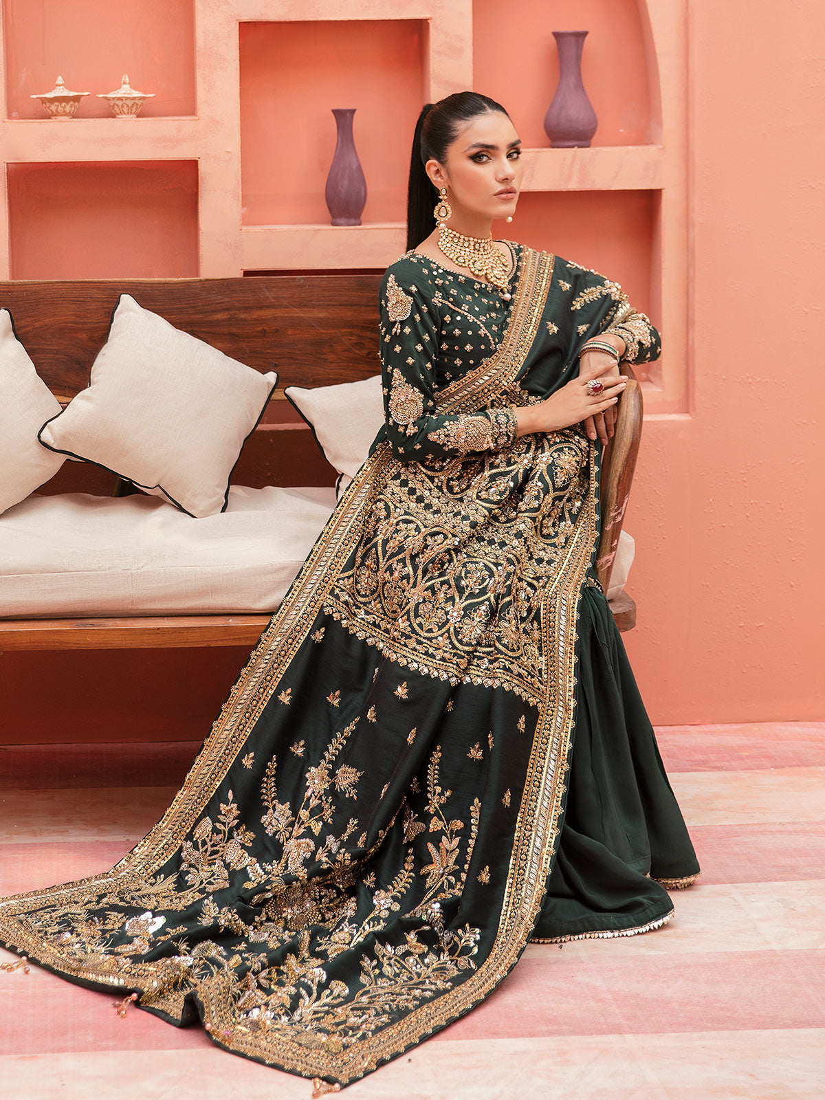 GL-WS-22V1-33 (Shawl) Zaryaab Wedding Formals Collection by Gulaal