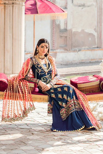 Gul Afshan Embroidered Net 3 Piece Suit GWF-01 - Zohra by Gulaal Wedding Collection