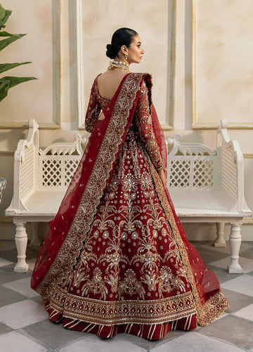 Gulaal | Wedding Formals | QAYINAAT EMBROIDERED NET 3-PIECE SUIT WS-16