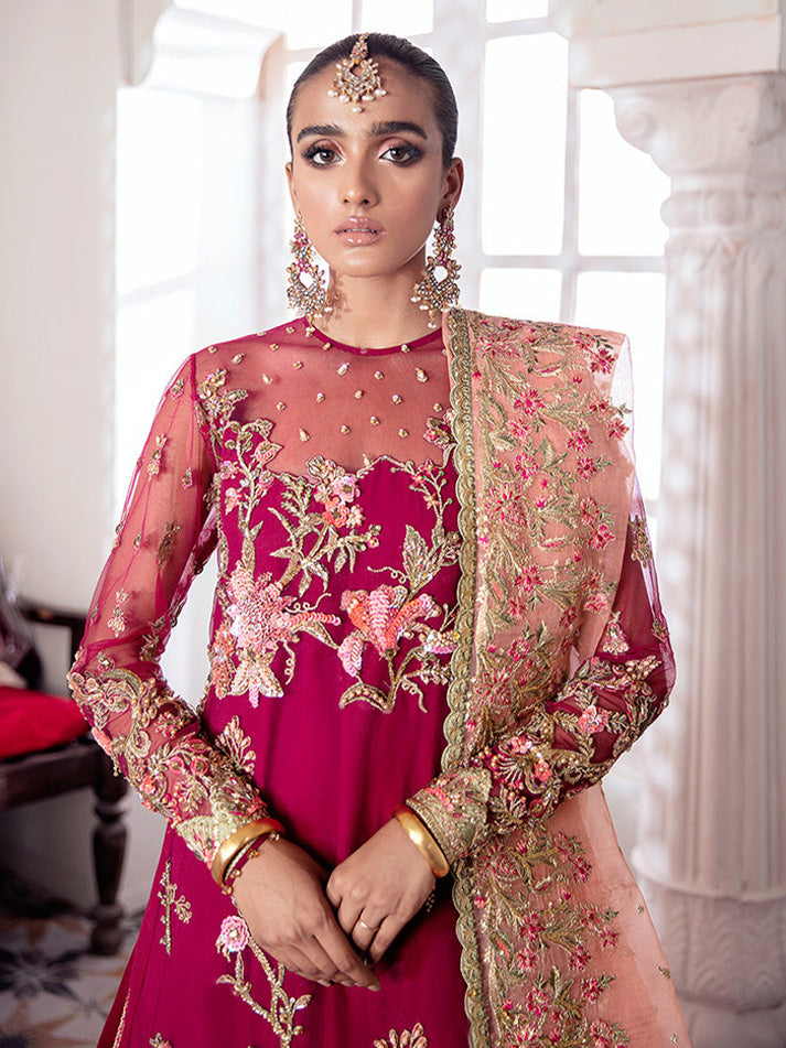 Chameli Embroidered Net 3-Piece Suit WS-10