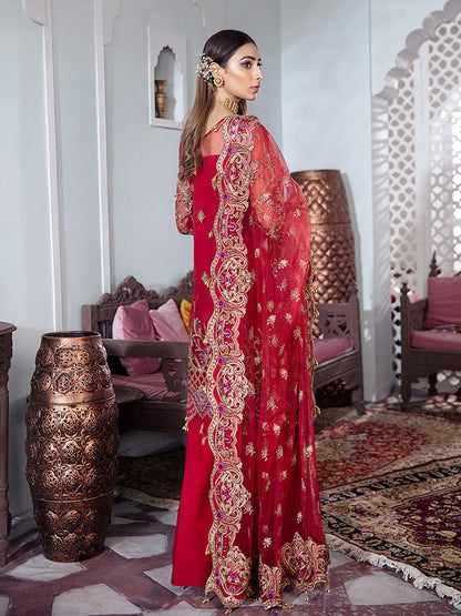 Tamanah Embroidered Net 3-Piece Suit WS-12