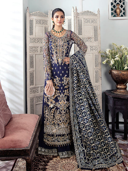 Qayinaat Embroidered Net 3-Piece Suit WS-16