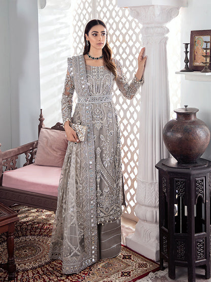 Gulnoor Embroidered Net 3-Piece Suit WS-18