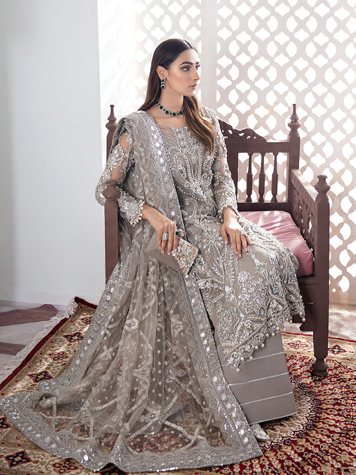 Gulnoor Embroidered Net 3-Piece Suit WS-18