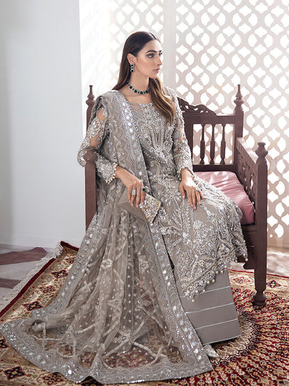 Gulnoor Embroidered Net 3-Piece Suit WS-18