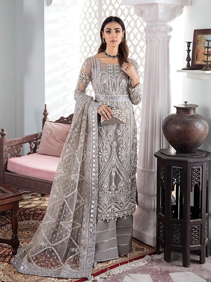 Gulnoor Embroidered Net 3-Piece Suit WS-18