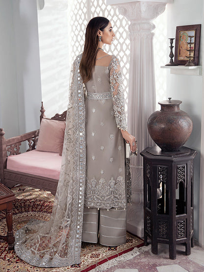 Gulnoor Embroidered Net 3-Piece Suit WS-18