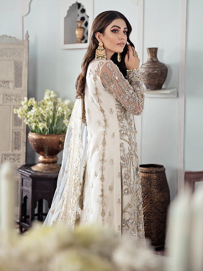 Mehr Embroidered Net 3-Piece Suit WS-19
