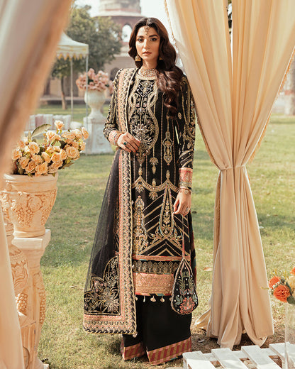 Zareen Embroidered Silk 3-Piece Suit WU-01