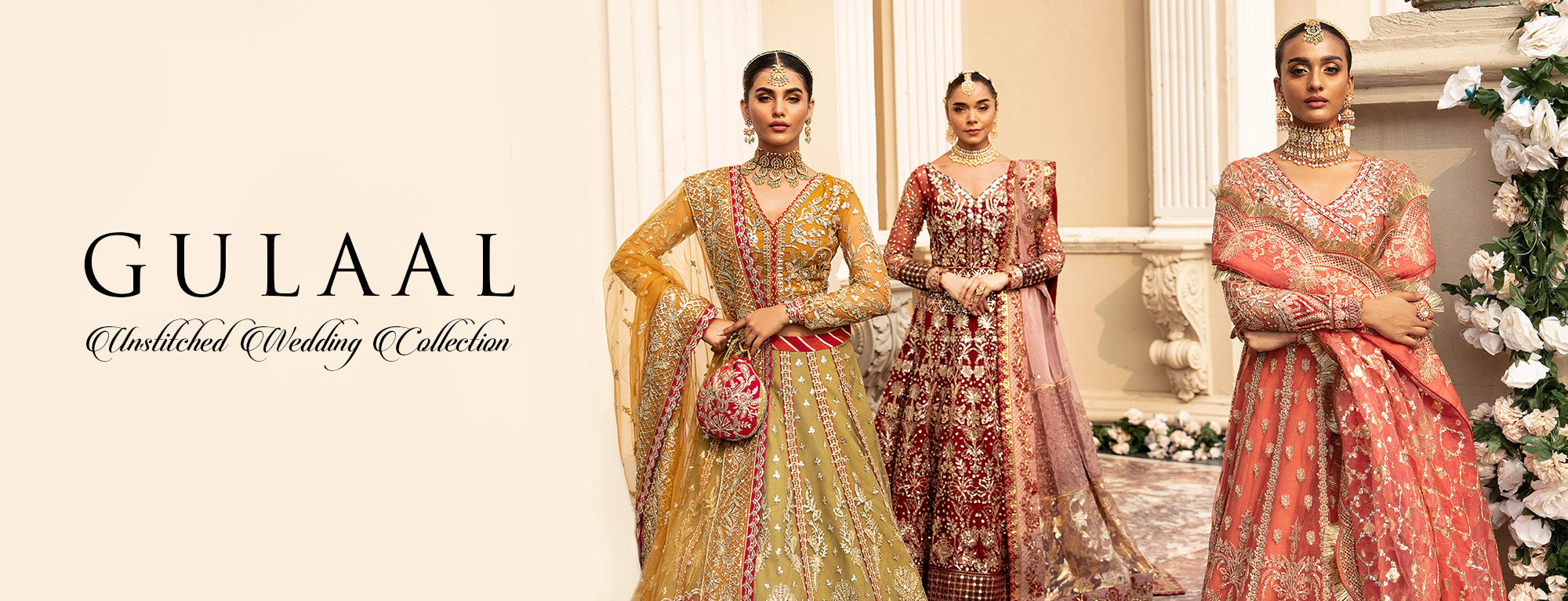 Unsitched Wedding Collection by Gulaal