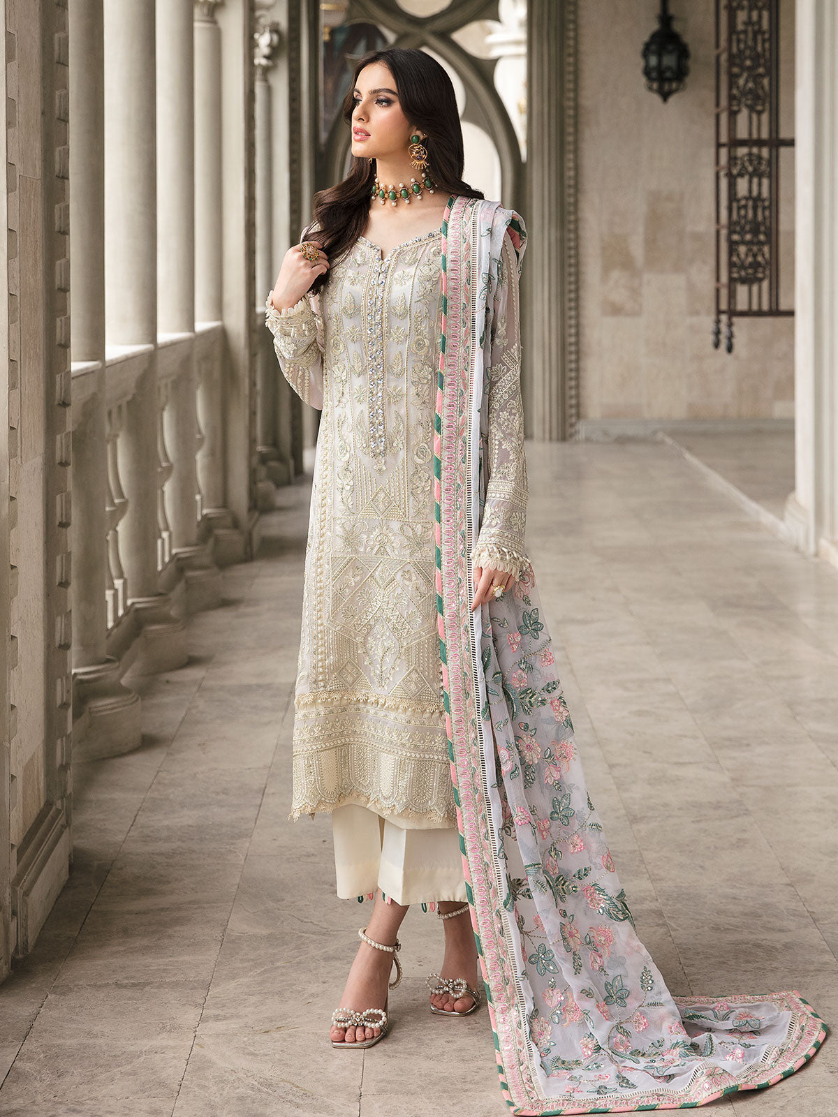 Cemile 03 Embroidered Chiffon Eid Collection by Gulaal