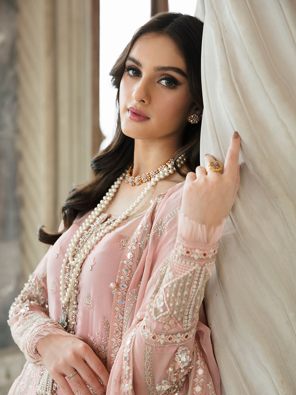 Isabella 01 Embroidered Chiffon Eid Collection by Gulaal