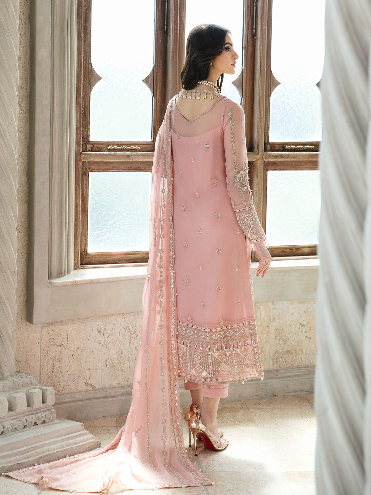 Isabella 01 Embroidered Chiffon Eid Collection by Gulaal