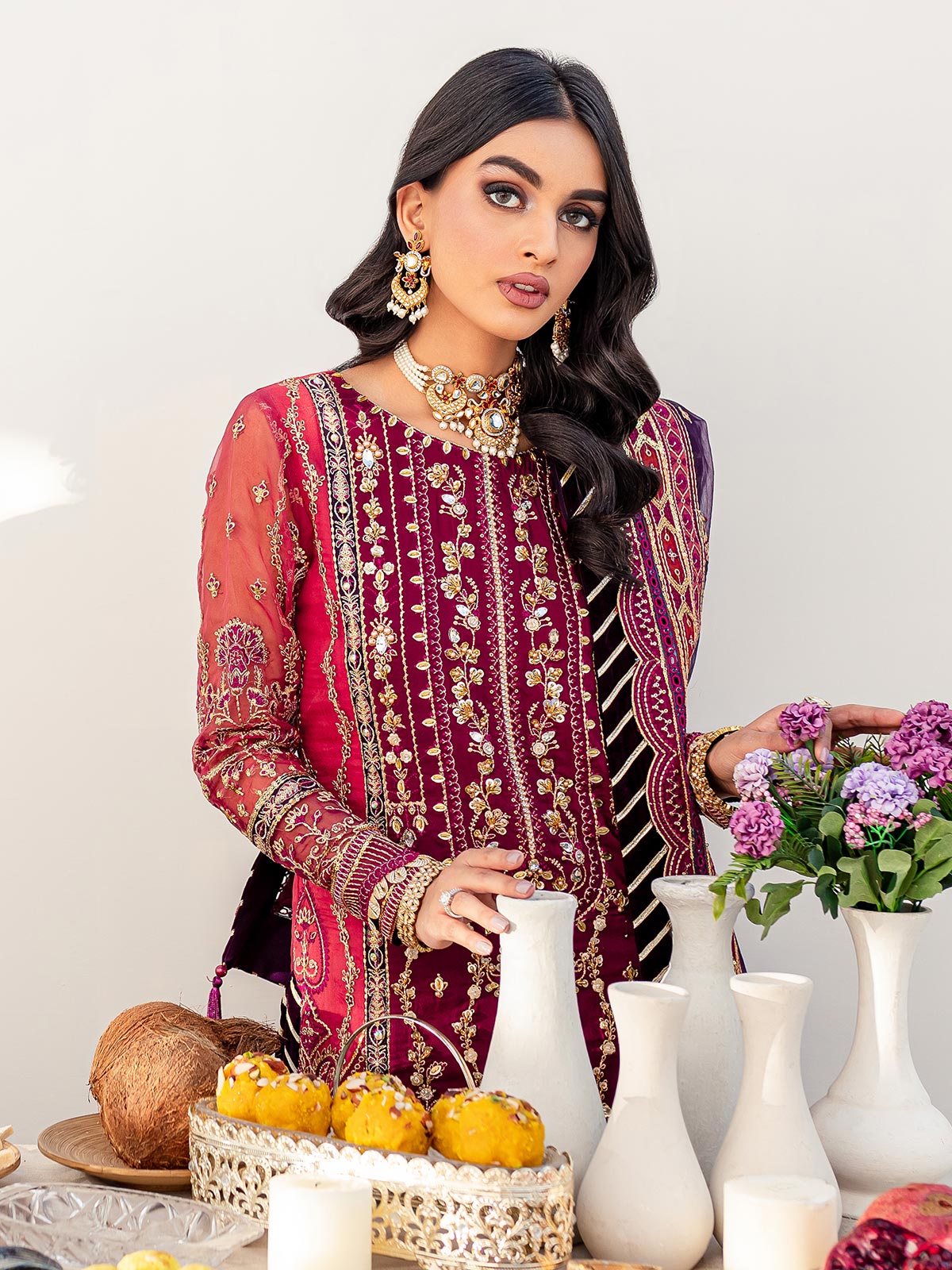 Rangoli 08 - 3 Piece Embroidered Wedding Collection 2022 by Gulaal 
