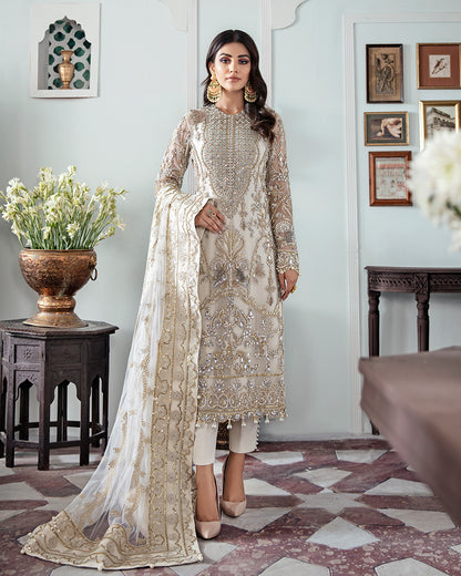 Mehr Embroidered Net 3-Piece Suit WS-19 - Meherma Wedding Formals Collection