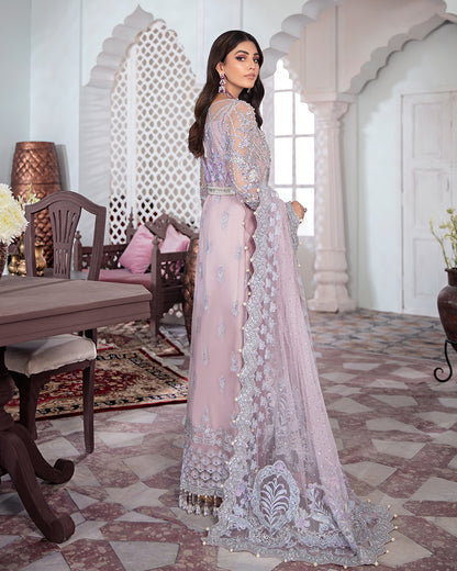 Naaz Embroidered Net 3-Piece Suit WS-09 - Meherma Wedding Formals Collection