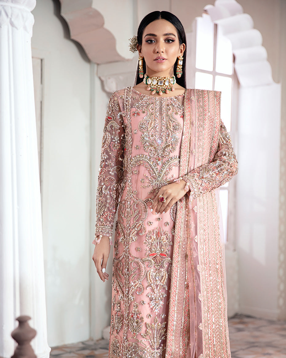 Arjumand Embroidered Net 3-Piece Suit WS-15 - Meherma Wedding Formals Collection
