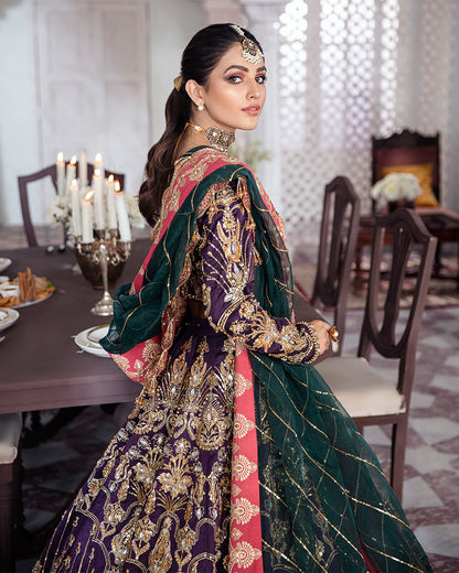 Kehkshan Embroidered Net 3-Piece Suit WS-14 - Meherma Wedding Formals Collection