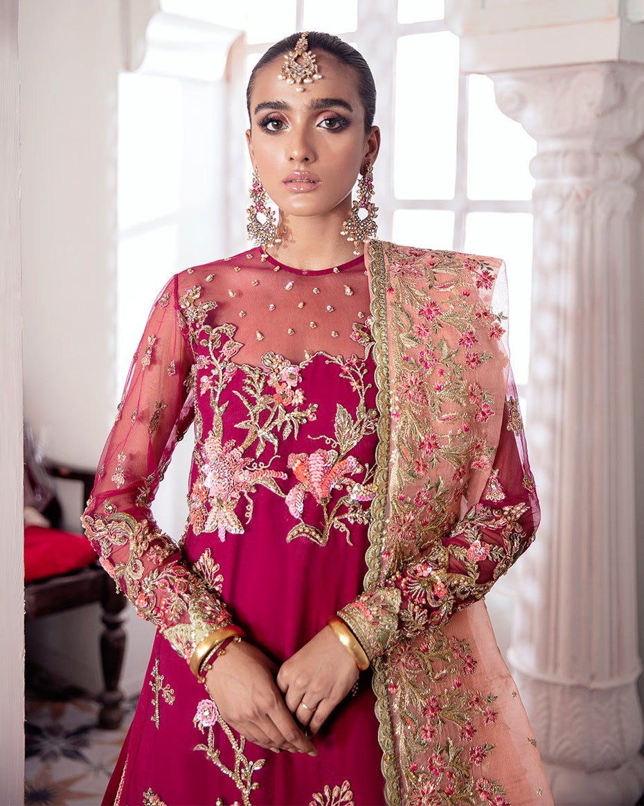 Chameli Embroidered Net 3-Piece Suit WS-10- Meherma Wedding Formals Collection