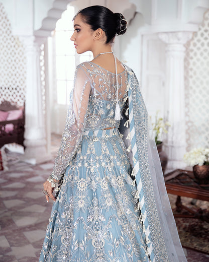 Mehnaaz Embroidered Net 3-Piece Suit WS-13 - Meherma Wedding Formals Collection