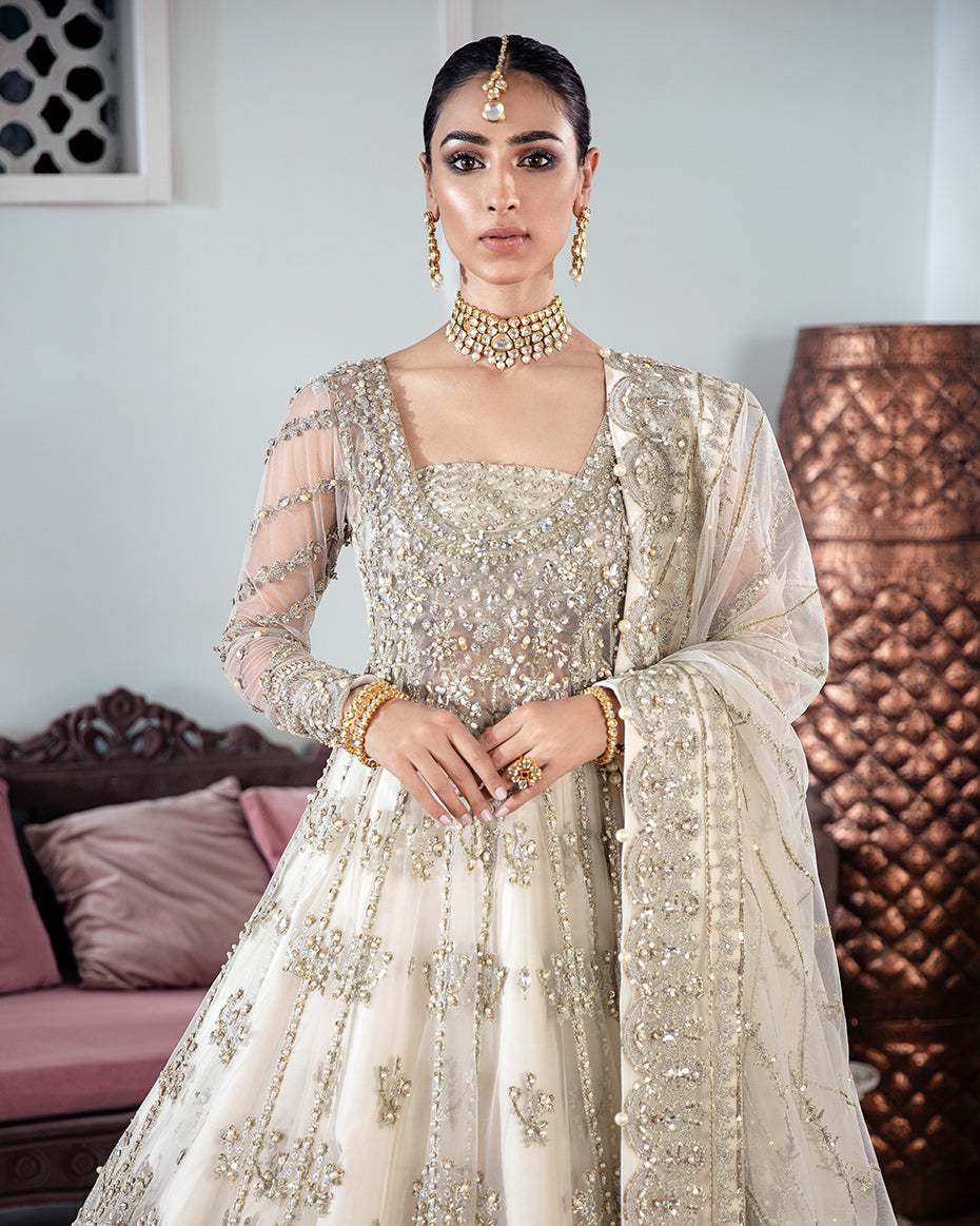 Meeral Embroidered Net 3-Piece Suit WS-22 - Meherma Wedding Formals Collection
