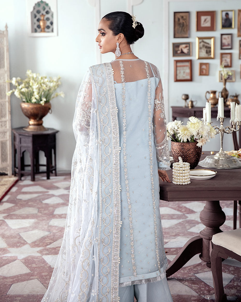 Saika Embroidered Net 3-Piece Suit WS-20 - Meherma Wedding Formals Collection