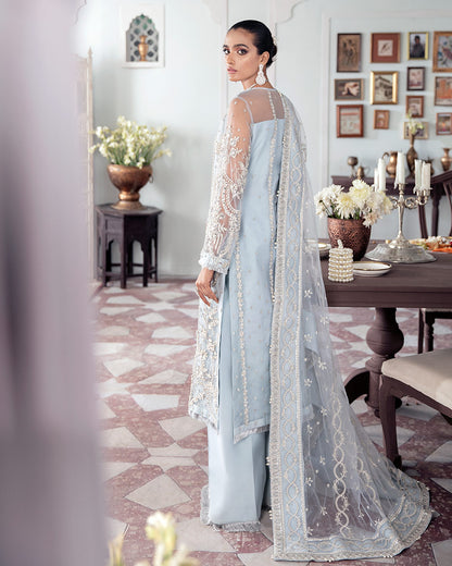 Saika Embroidered Net 3-Piece Suit WS-20 - Meherma Wedding Formals Collection