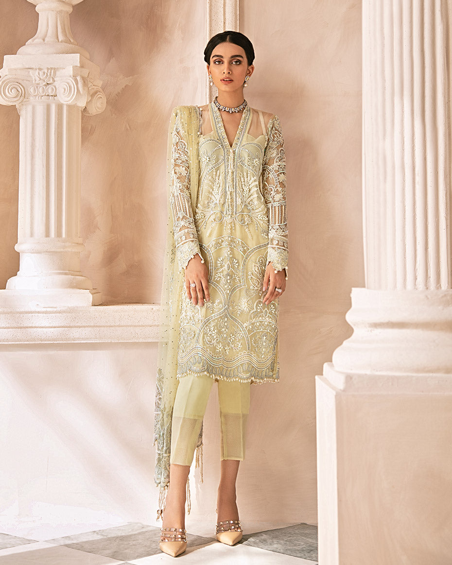 Camellia Embroidered Net 4-Piece Suit MG-07 Mirabella Collection