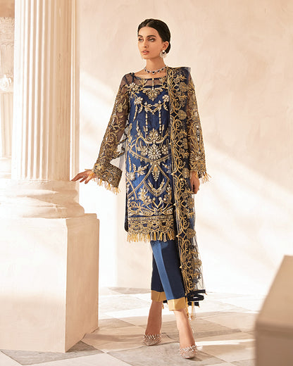 Oriana Embroidered Net 4-Piece Suit MG-04 Mirabella Collection