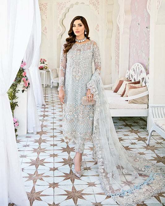 Avenir Embroidered Net 3-Piece Suit WS-01- Fleur De Rose Wedding Formals