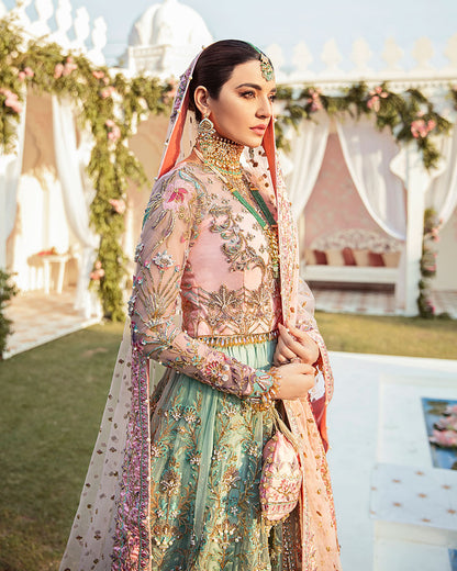 Joli Embroidered Net 3-Piece Suit WS-03 - Fleur De Rose Wedding Formals