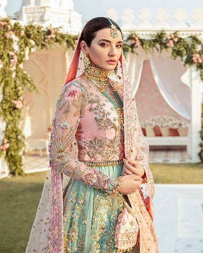 Joli Embroidered Net 3-Piece Suit WS-03 - Fleur De Rose Wedding Formals