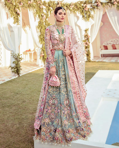 Joli Embroidered Net 3-Piece Suit WS-03 - Fleur De Rose Wedding Formals