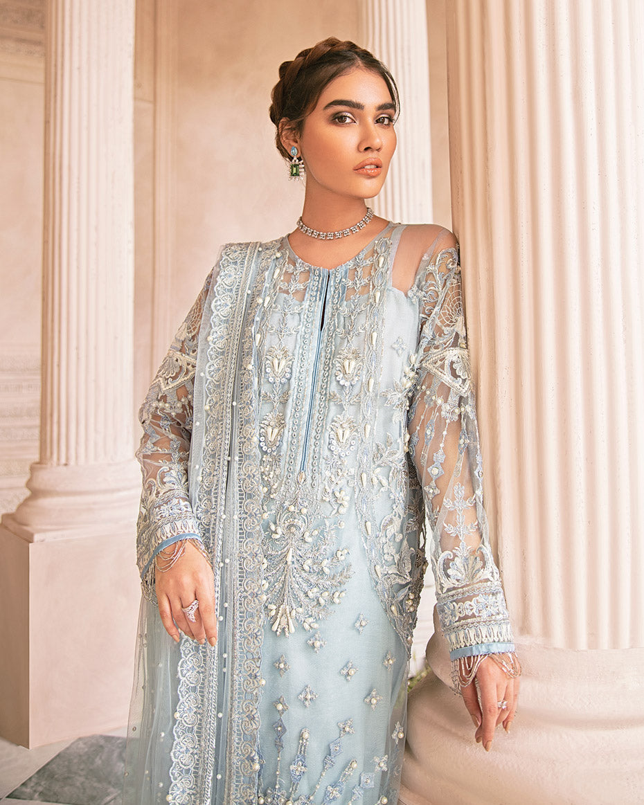 Wisteria Embroidered Net 4-piece Suit MG-01 Mirabella Collection