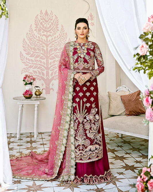 Pois Embroidered Net 3-Piece Suit WS-08 - Fleur De Rose Wedding Formals