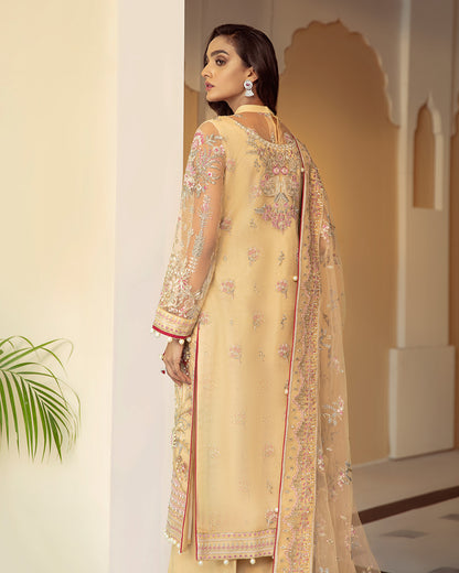 Aydah Embroidered Net 3-Piece Suit D-08 Unstitched Luxury Formals 2021