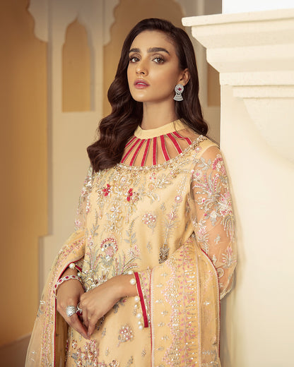 Aydah Embroidered Net 3-Piece Suit D-08 Unstitched Luxury Formals 2021