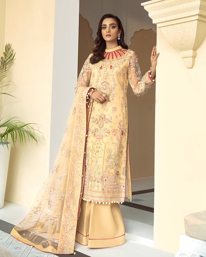 Aydah Embroidered Net 3-Piece Suit D-08 Unstitched Luxury Formals 2021